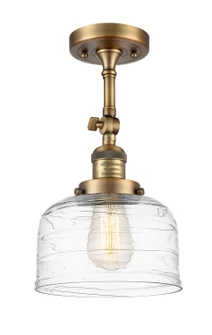 Franklin Restoration One Light Semi-Flush Mount in Brushed Brass (405|201FBBG713)
