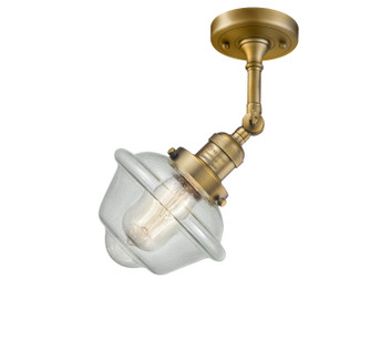 Franklin Restoration One Light Semi-Flush Mount in Brushed Brass (405|201FBBG534)