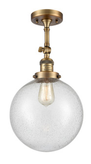 Franklin Restoration One Light Semi-Flush Mount in Brushed Brass (405|201FBBG20410)