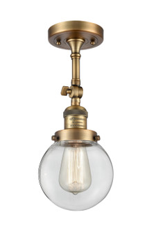Franklin Restoration One Light Semi-Flush Mount in Brushed Brass (405|201FBBG2026)