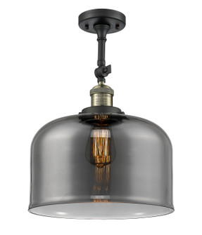 Franklin Restoration One Light Semi-Flush Mount in Black Antique Brass (405|201FBABG73L)