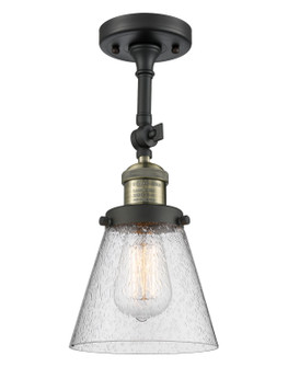 Franklin Restoration One Light Semi-Flush Mount in Black Antique Brass (405|201FBABG64)