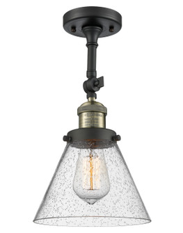 Franklin Restoration One Light Semi-Flush Mount in Black Antique Brass (405|201FBABG44)