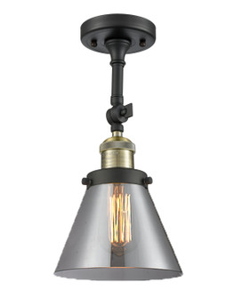 Franklin Restoration One Light Semi-Flush Mount in Black Antique Brass (405|201FBABG43)