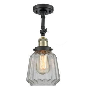 Franklin Restoration LED Semi-Flush Mount in Black Antique Brass (405|201FBABG142LED)