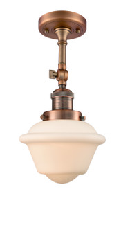Franklin Restoration One Light Semi-Flush Mount in Antique Copper (405|201FACG531)