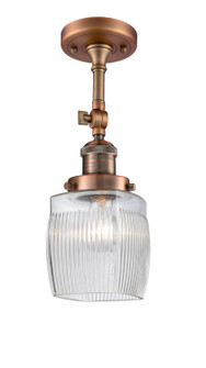 Franklin Restoration One Light Semi-Flush Mount in Antique Copper (405|201FACG302)