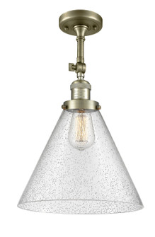 Franklin Restoration LED Semi-Flush Mount in Antique Brass (405|201FABG44L)