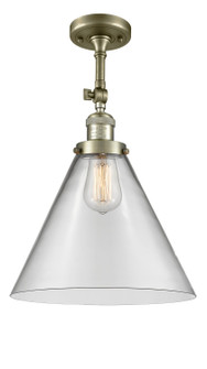 Franklin Restoration LED Semi-Flush Mount in Antique Brass (405|201FABG42LLED)