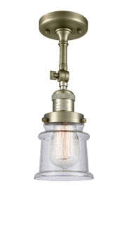 Franklin Restoration LED Semi-Flush Mount in Antique Brass (405|201FABG184SLED)
