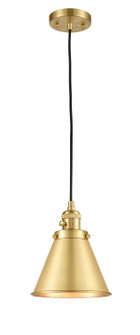 Franklin Restoration One Light Mini Pendant in Satin Gold (405|201CSWSGM13SG)