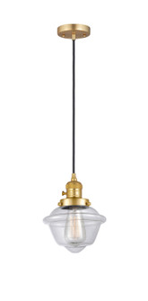 Franklin Restoration One Light Mini Pendant in Satin Gold (405|201CSWSGG532)