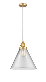 Franklin Restoration One Light Mini Pendant in Satin Gold (405|201CSWSGG42L)