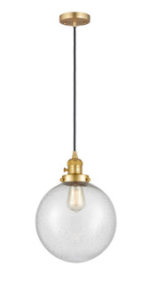 Franklin Restoration One Light Mini Pendant in Satin Gold (405|201CSWSGG20410)