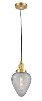 Franklin Restoration One Light Mini Pendant in Satin Gold (405|201CSWSGG165)