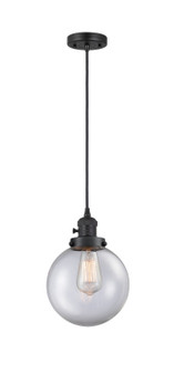 Franklin Restoration One Light Mini Pendant in Matte Black (405|201CSWBKG2028)