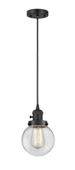 Franklin Restoration One Light Mini Pendant in Matte Black (405|201CSWBKG2026)