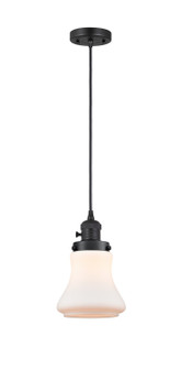 Franklin Restoration LED Mini Pendant in Matte Black (405|201CSWBKG191LED)