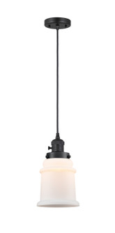 Franklin Restoration LED Mini Pendant in Matte Black (405|201CSWBKG181LED)