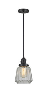 Franklin Restoration One Light Mini Pendant in Matte Black (405|201CSWBKG142)