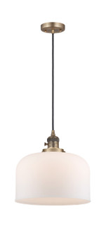Franklin Restoration One Light Mini Pendant in Brushed Brass (405|201CSWBBG71L)