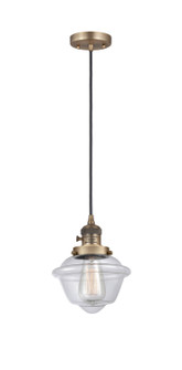 Franklin Restoration One Light Mini Pendant in Brushed Brass (405|201CSWBBG532)