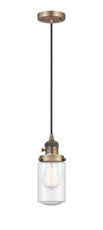 Franklin Restoration One Light Mini Pendant in Brushed Brass (405|201CSWBBG314)