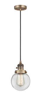 Franklin Restoration One Light Mini Pendant in Brushed Brass (405|201CSWBBG2026)