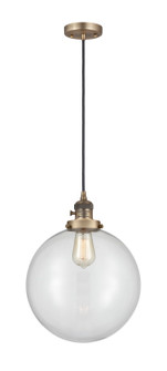 Franklin Restoration One Light Mini Pendant in Brushed Brass (405|201CSWBBG20212)
