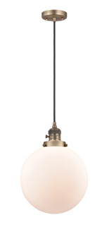 Franklin Restoration One Light Mini Pendant in Brushed Brass (405|201CSWBBG20110)