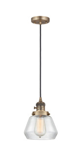 Franklin Restoration One Light Mini Pendant in Brushed Brass (405|201CSWBBG172)