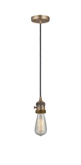 Franklin Restoration One Light Mini Pendant in Brushed Brass (405|201CSWBB)