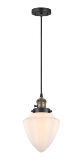 Franklin Restoration LED Mini Pendant in Black Antique Brass (405|201CSWBABG6617LED)