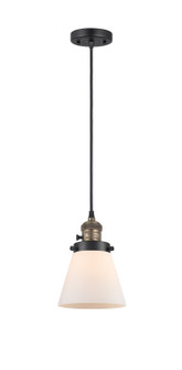 Franklin Restoration LED Mini Pendant in Black Antique Brass (405|201CSWBABG61LED)