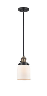 Franklin Restoration One Light Mini Pendant in Black Antique Brass (405|201CSWBABG51)