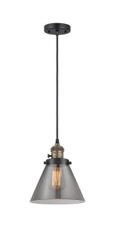 Franklin Restoration One Light Mini Pendant in Black Antique Brass (405|201CSWBABG43)