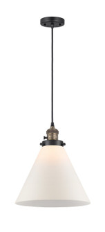 Franklin Restoration One Light Mini Pendant in Black Antique Brass (405|201CSWBABG41L)
