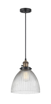 Franklin Restoration LED Mini Pendant in Black Antique Brass (405|201CSWBABG222LED)