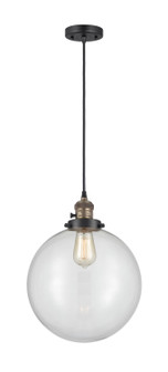 Franklin Restoration One Light Mini Pendant in Black Antique Brass (405|201CSWBABG20212)
