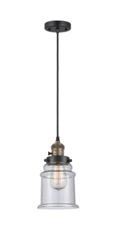 Franklin Restoration LED Mini Pendant in Black Antique Brass (405|201CSWBABG184LED)