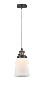 Franklin Restoration LED Mini Pendant in Black Antique Brass (405|201CSWBABG181LED)