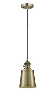 Franklin Restoration One Light Mini Pendant in Antique Brass (405|201CSWABM9AB)