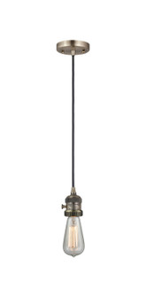 Franklin Restoration One Light Mini Pendant in Antique Brass (405|201CSWAB)