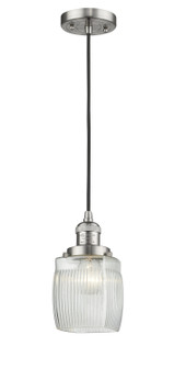 Franklin Restoration One Light Mini Pendant in Brushed Satin Nickel (405|201CSNG302)