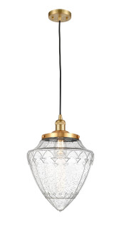 Franklin Restoration One Light Mini Pendant in Satin Gold (405|201CSGG66412)