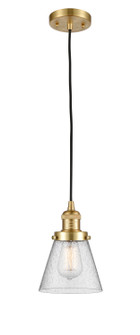 Franklin Restoration One Light Mini Pendant in Satin Gold (405|201CSGG64)