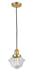 Franklin Restoration One Light Mini Pendant in Satin Gold (405|201CSGG532)