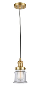 Franklin Restoration One Light Mini Pendant in Satin Gold (405|201CSGG182S)