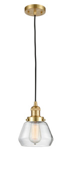 Franklin Restoration One Light Mini Pendant in Satin Gold (405|201CSGG172)