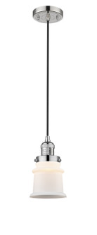 Franklin Restoration One Light Mini Pendant in Polished Nickel (405|201CPNG181S)